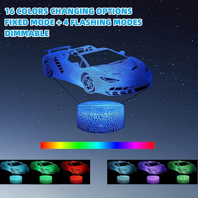 Acrylic Hockey Player Night Light - Bedroom Decor