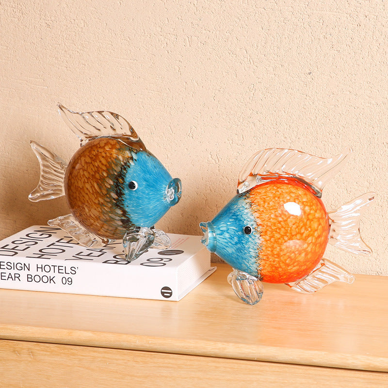 Tropical Glass Fish Decor - Creative Crystal Animal Crafts