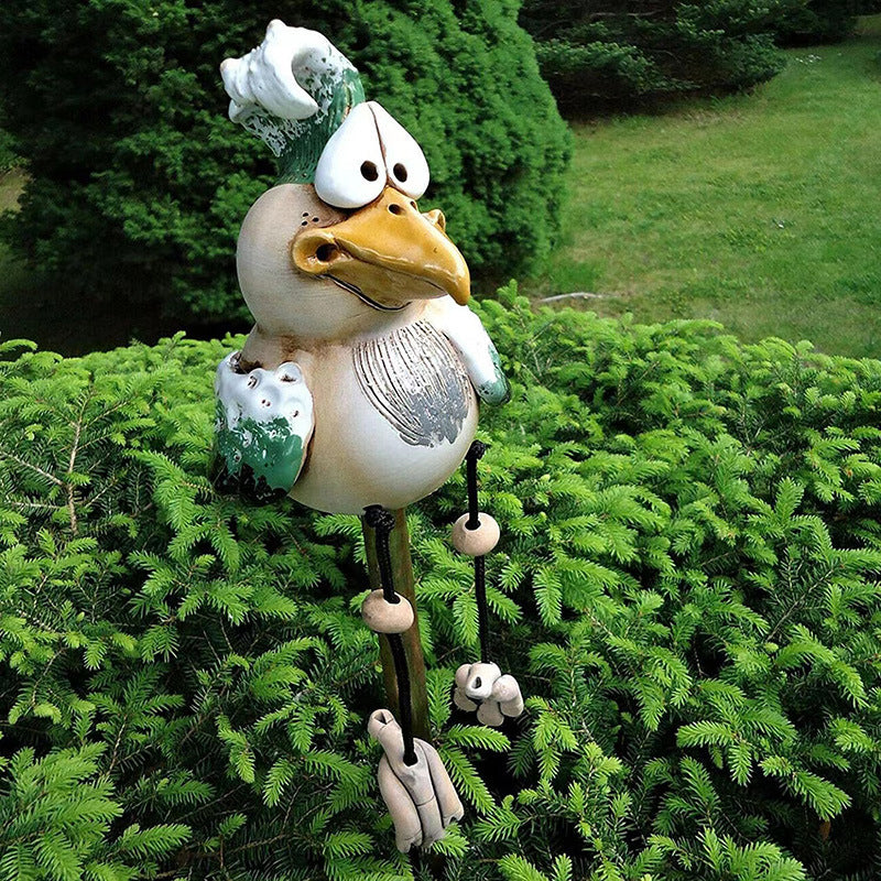 Fun Chicken Resin Ornament - Funny Silly Chicken Decors