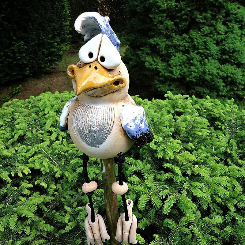 Fun Chicken Resin Ornament - Funny Silly Chicken Decors