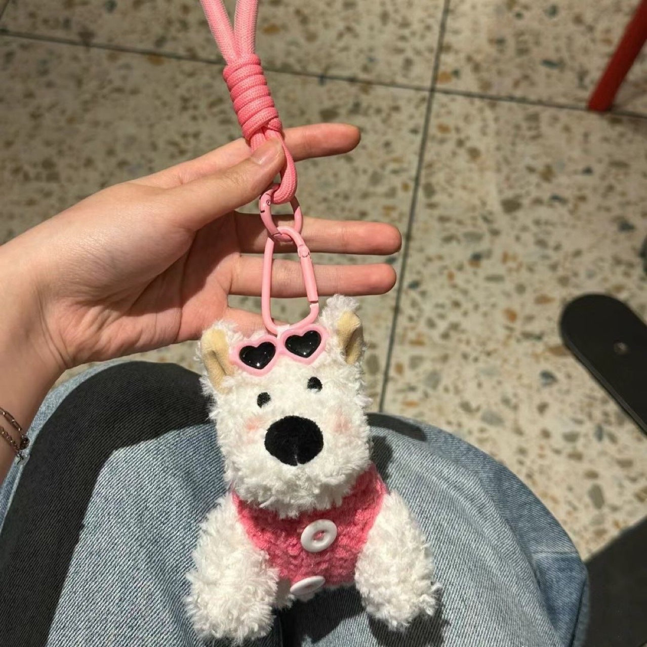 Whiwo™ Cute Westie Dog Plush Keychain | Mini Emotional Buddy Toy