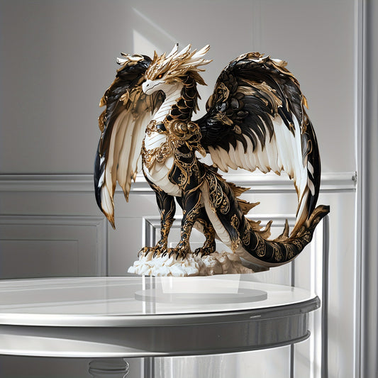 Black and Gold Dragon - 2D Desktop Decoration
