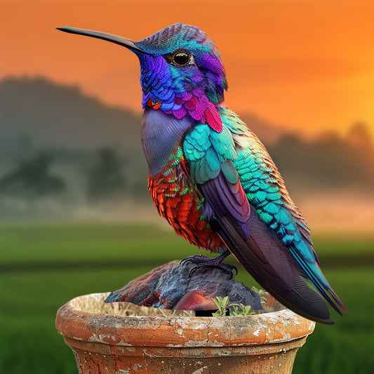 Birdy - Charming Hummingbird Acrylic Garden Indoor and Outdoor 2D Acrylic Decoration