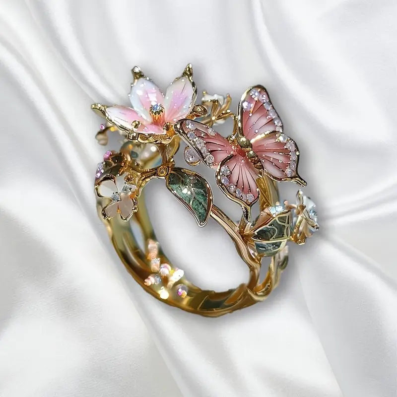 Spring New Arrival - Butterfly Floral Ring
