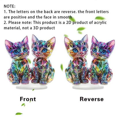 Lumi – Kawaii Acrylic Cat Tabletop Decor for Display